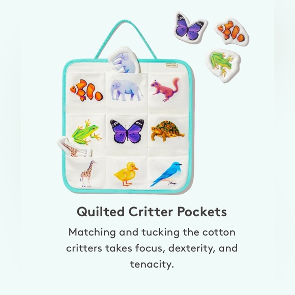 Lovevery Quilted Critter Pocket- EUC - Picture 1 of 4
